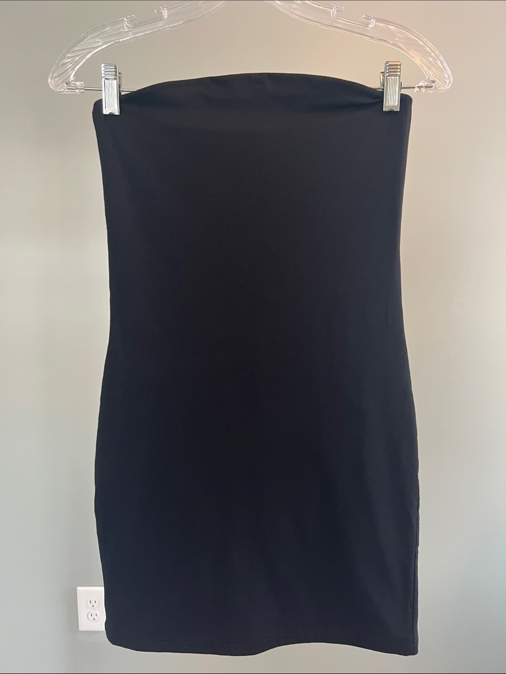 Aritzia TNA Black Strapless Mini Dress